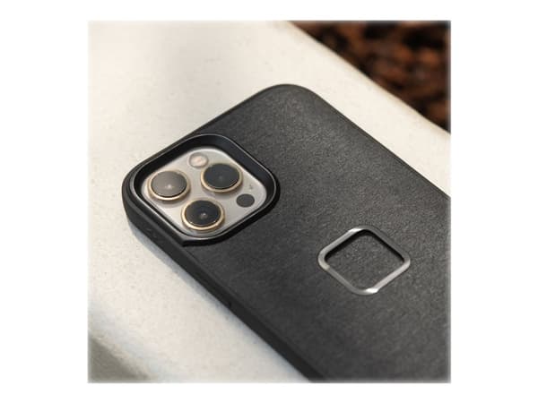 Peak Design Everyday Case - Baksidedeksel for mobiltelefon - robust - MagSafe-samsvar - polykarbonat, 100 % resirkulert nylonlerretsstoff - koksgrå -