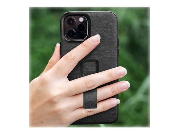 Peak Design Everyday Case - Baksidedeksel for mobiltelefon - robust - med løkke - MagSafe-samsvar - polykarbonat, 100 % resirkulert nylonlerretsstoff