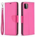 Pikkukuva 2 / 6: SKALO Samsung A22 5G Premium Litchi Lompakkokotelo - Cerise