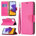 Pikkukuva 1 / 6: SKALO Samsung A22 5G Premium Litchi Lompakkokotelo - Cerise