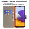 Miniatyrbillede 6 af 6: SKALO Samsung A22 5G Premium Litchi Flip Cover - Grå
