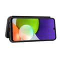 Miniatyrbillede 5 af 10: SKALO Samsung A22 4G Carbon Fiber Pungetui - Sort