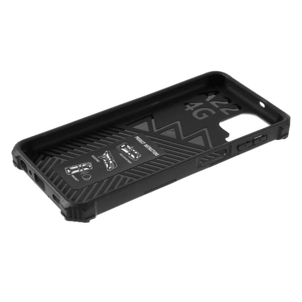 SKALO Samsung A22 4G Armor Phantom Hybrid Cover - Sort