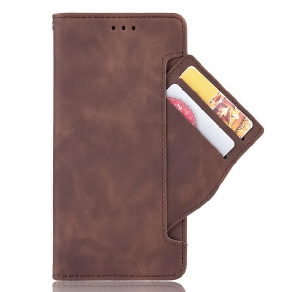 SKALO Samsung A22 4G 6-lokeroa Lompakkokotelo - Ruskea