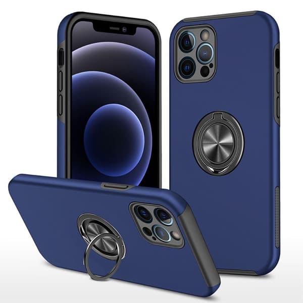 iPhone 13 Pro Max Hybrid Deksel Med Fingerring - Blå