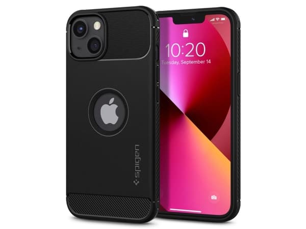Spigen ACS03518, Suojus, Apple, iPhone 13, 15,5 cm (6.1"), Musta