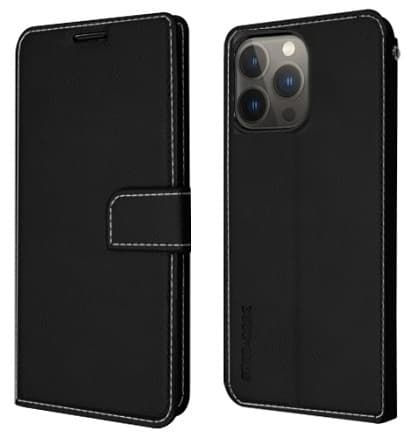 iPhone 13 Pro Plånboksfodral Svart Slim Star-Case