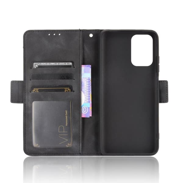 Pung Stand Flip Taske til Xiaomi Redmi Note 10S/Note 10 4G - Sort