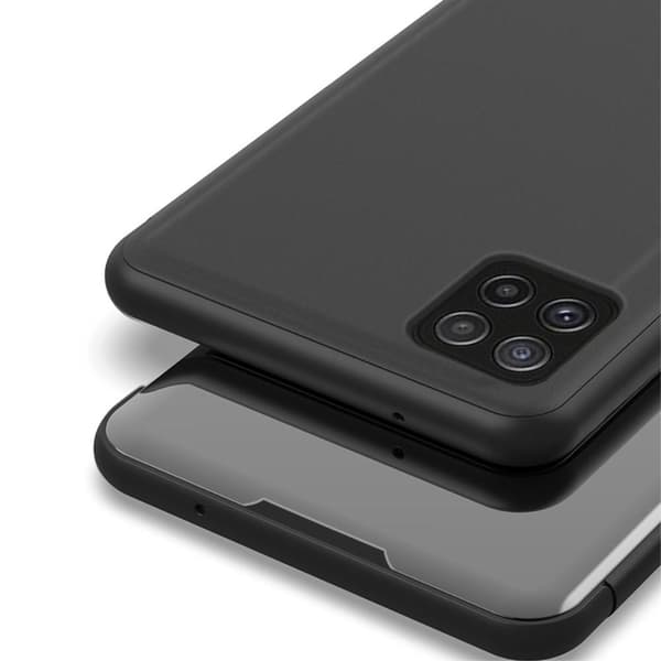SKALO Samsung A22 5G Clear View Mirror Etui - Sort
