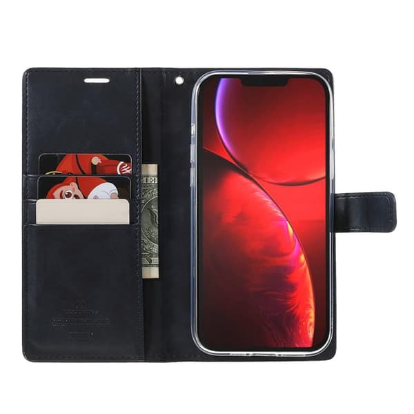 MERCURY GOOSPERY Blue Moon Wallet Case iPhone 13 Pro Black