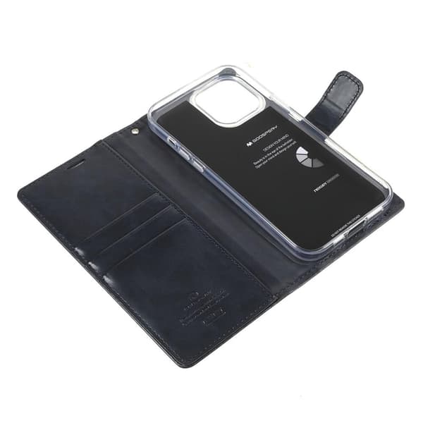 MERCURY GOOSPERY Blue Moon Wallet Case iPhone 13 Pro Black