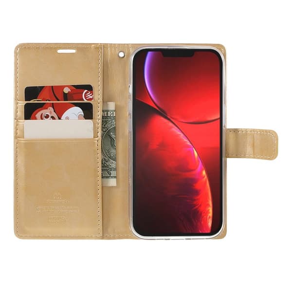 MERCURY GOOSPERY Blue Moon Wallet Case iPhone 13 - Gold