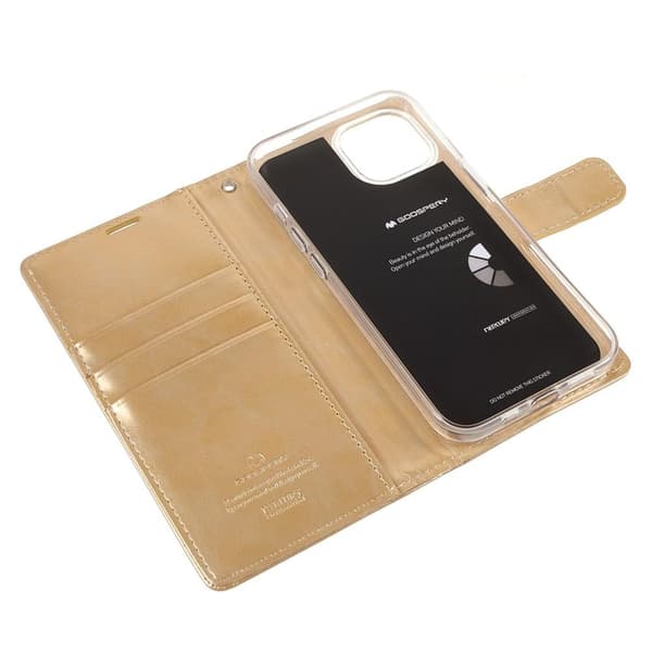 MERCURY GOOSPERY Blue Moon Wallet Case iPhone 13 - Gold