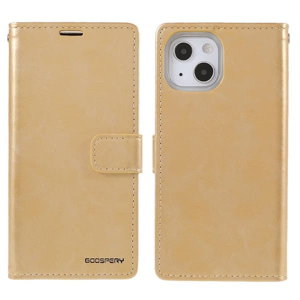 MERCURY GOOSPERY Blue Moon Wallet Case iPhone 13 - Gold