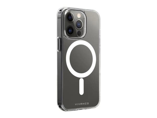 Vivanco Mag Steady, Etui, Apple, iPhone 13 Pro, 15,5 cm (6.1"), Gjennomsiktig, Hvit