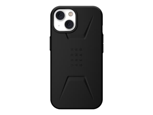 UAG Rugged Case for iPhone 14 [6.1-in] - Civilian for MagSafe Black - Baksidedeksel for mobiltelefon - robust - MagSafe-samsvar - kullstoff-fiber - 6
