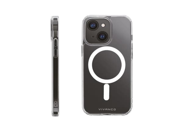 Vivanco Mag Steady, Etui, Apple, iPhone 13, 15,5 cm (6.1"), Gjennomsiktig, Hvit