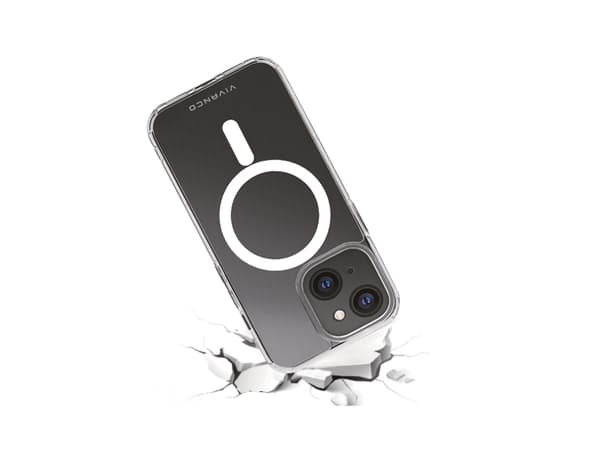 Vivanco Mag Steady, Etui, Apple, iPhone 13, 15,5 cm (6.1"), Gjennomsiktig, Hvit