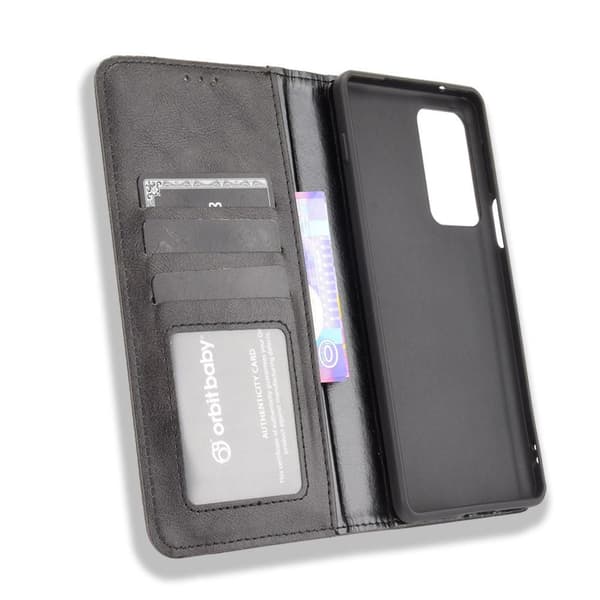 Wallet Stand Flip-telefontaske til Motorola Edge 20 Pro - Sort