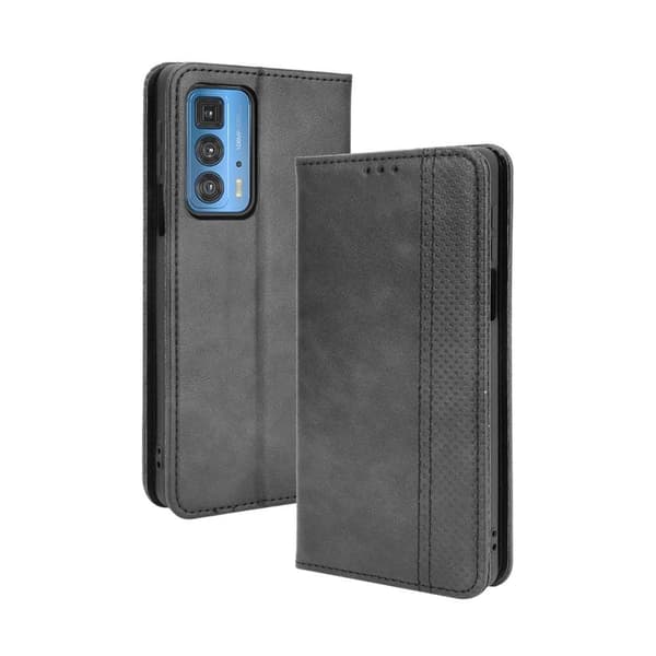 Wallet Stand Flip-telefontaske til Motorola Edge 20 Pro - Sort
