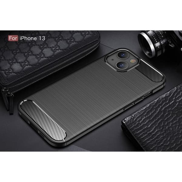 Carbon Fiber Texture Skal iPhone 13 - Svart