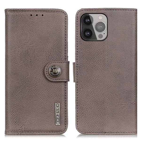 KHAZNEH Plånboksfodral iPhone 13 Pro - Grå