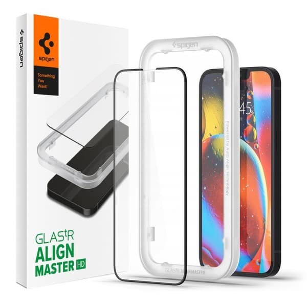 Spigen Alm FC iPhone 14/13/13 Pro Härdat Glas Skärmskydd