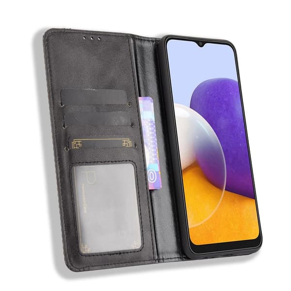 Samsung Galaxy A22 5G Lommebok-deksel - Svart