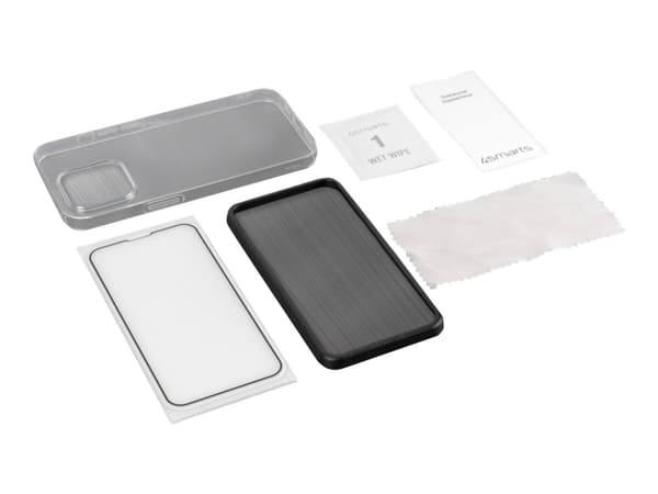 4smarts 360° Starter Set - Baksidedeksel for mobiltelefon - herdet glass, oleofobisk belegg, termoplast-polyuretan (TPU) - blank - for Apple iPhone 1