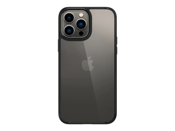 Spigen Ultra Hybrid - Baksidesskydd för mobiltelefon - polykarbonat, termoplastisk polyuretan (TPU) - mattsvart, CrystalClear - 6.7" - för Apple iPho