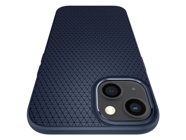 Spigen Liquid Air - Takakansi matkapuhelimelle - termoplastinen polyuretaani (TPU) - laivastonsininen - Apple iPhone 13:lle