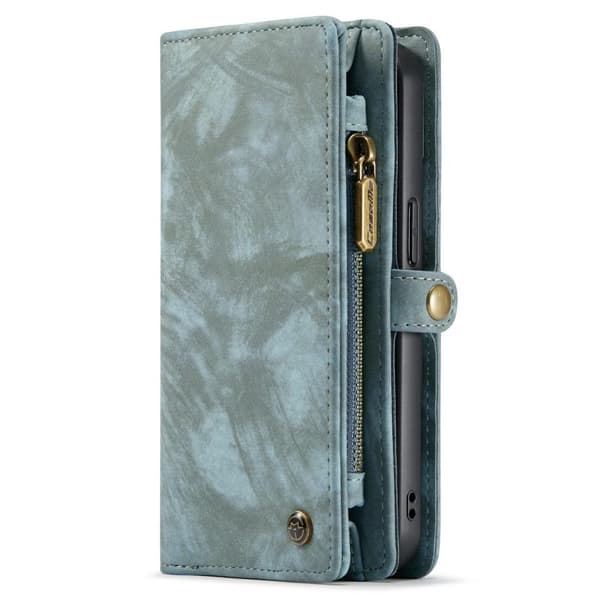 CASEME iPhone 13 Mini Retro plånboksfodral - Blå