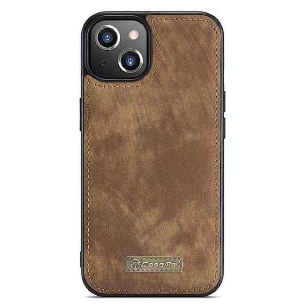 CASEME iPhone 13 Retro plånboksfodral - Brun