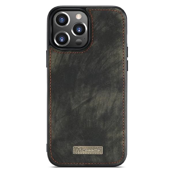 CASEME iPhone 13 Pro Max Retro plånboksfodral - Svart