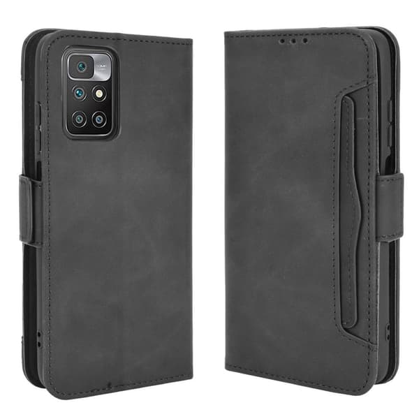 Wallet Stand Flip Phone Case til Xiaomi Redmi 10 - Sort