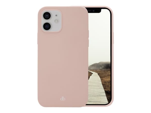 dbramante1928 Monaco - Baksidedeksel for mobiltelefon - snappfeste - MagSafe-samsvar - 100 % resirkulert plast - rosa sand - for Apple iPhone 12, 12
