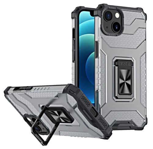 iPhone 13 Skal Ring Armour Transparent / Svart