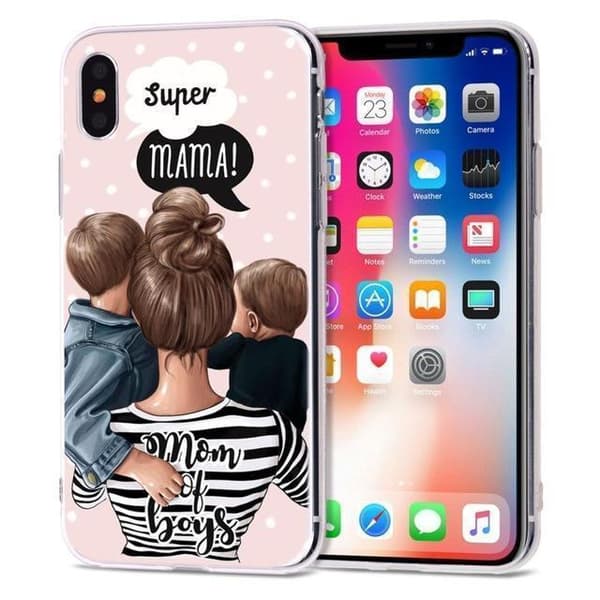Mor til drenge mors dags gave super mor iPhone 13 12 Pro Max Mini iPhone 13 Pro Max