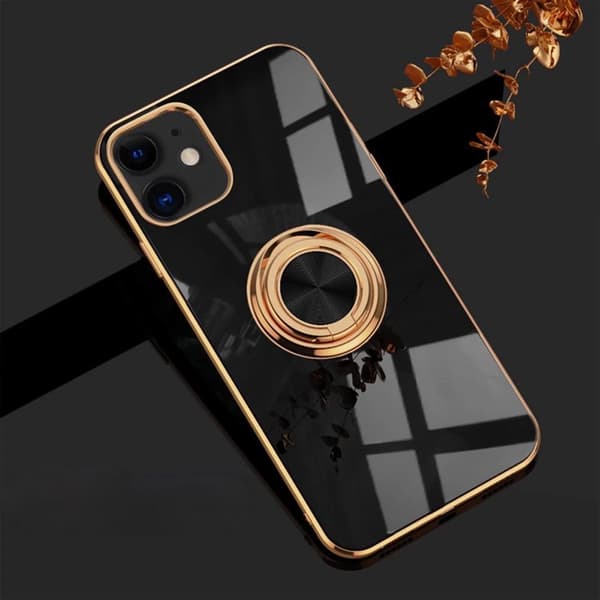 Lyxigt Stilrent skal ‘iPhone 13‘ med ring ställ-funktion Guld