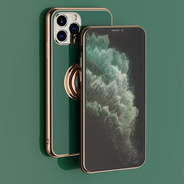 Lyxigt Stilrent skal ‘iPhone 13‘ med ring ställ-funktion Guld