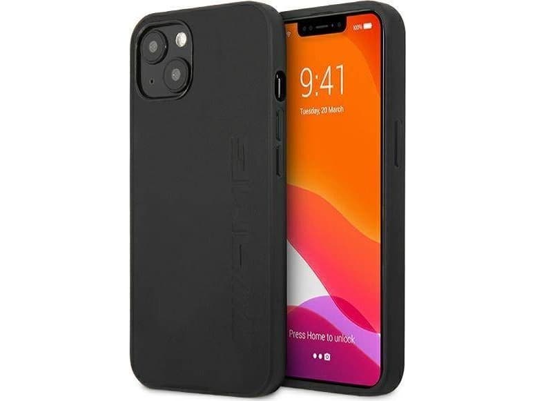 Mercedes AMG Petronas F1 Team AMG AMHCP13SDOLBK iPhone 13 mini 5,4 "black/black hardcase Leather Hot Stamped