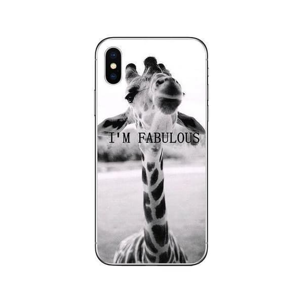 Hauska kirahvi tekstillä Olen upea iPhone 13 12 Pro Max Mini case iPhone 13 Pro