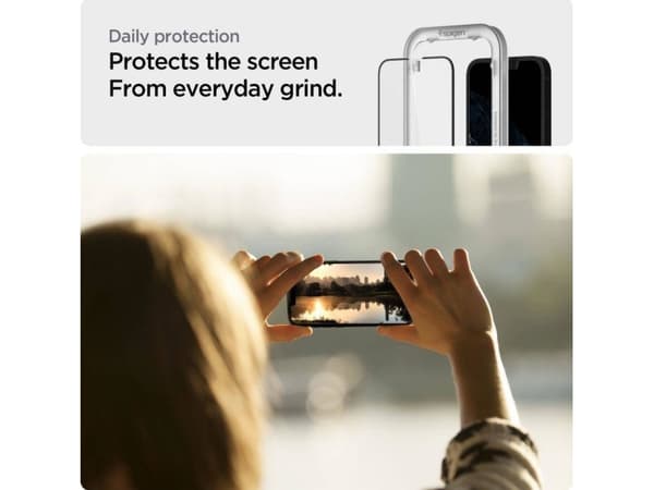 Spigen AGL03387, Suojus, Apple, iPhone 13 / 13 Pro, 15,5 cm (6.1"), Musta