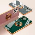 Miniatyrbillede 4 af 9: Luksuriøst stilfuldt ‘iPhone 13 Mini’ etui med ringstander funktion Guld