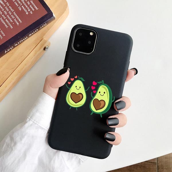 iPhone 12 & 13 Pro Max Mini case avocado med kerne og hjerter iPhone 13 Pro
