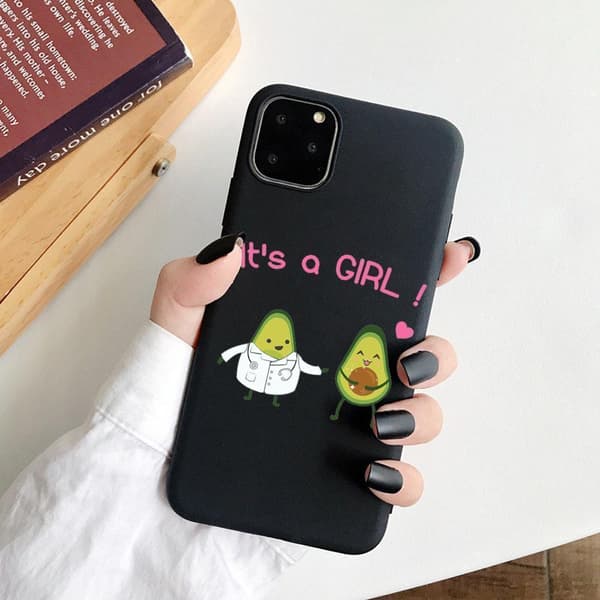 iPhone 12 & 13 Pro Max Mini skal it's a girl avokado rolig kärna