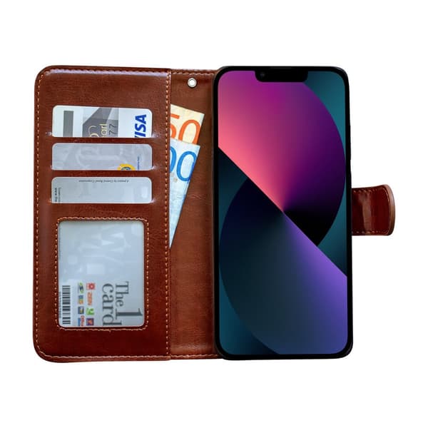 Komfort & Skydd iPhone 13 - Elegant Plånboksfodral