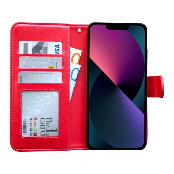 Komfort & Skydd iPhone 13 - Elegant Plånboksfodral