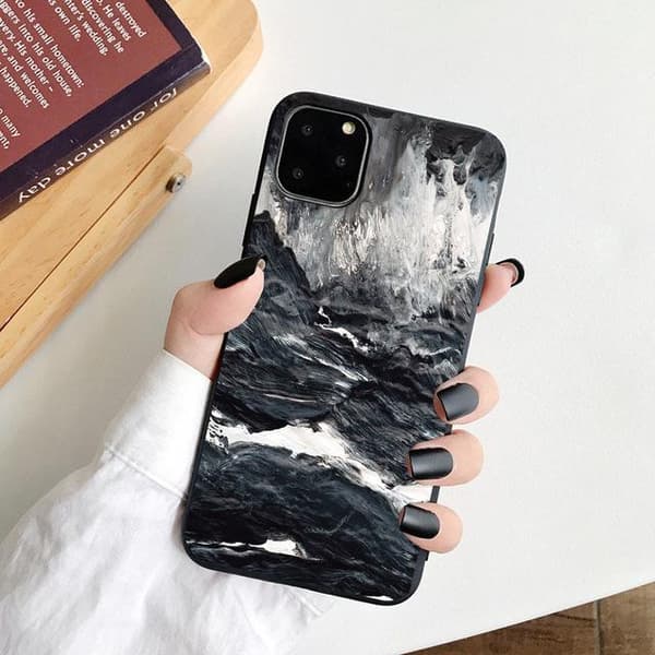 iPhone 12 & 13 Pro Max Mini shell marmor sten akvarel vand