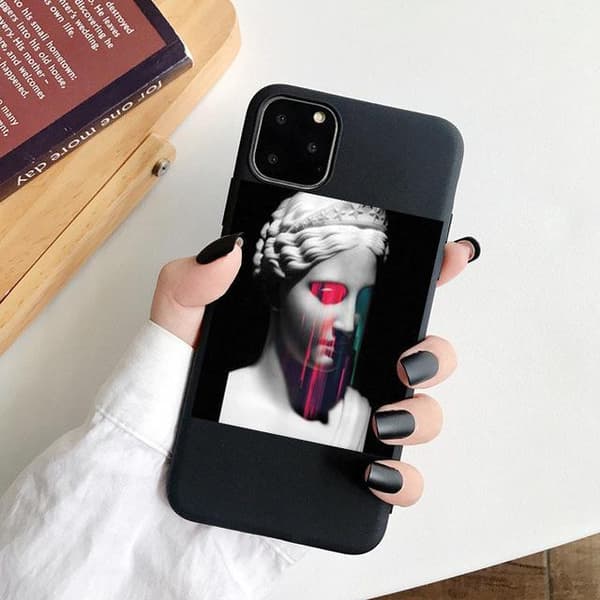 iPhone 12 & 13 Pro Max Mini skal statue med laser øjne cool